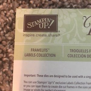 Stampin Up! Framelits Labels collection